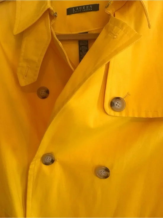 Lauren Ralph LaurenYellow Trench Coat - Picture 4 of 8
